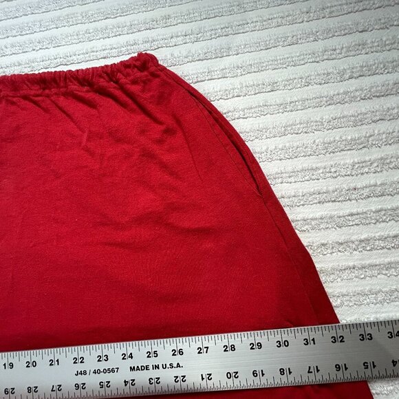 RARE Blue Fish Hand Printed Skirt Drawstring Waist and Hem Organic Cotton 2 Red - Picture 5 of 7